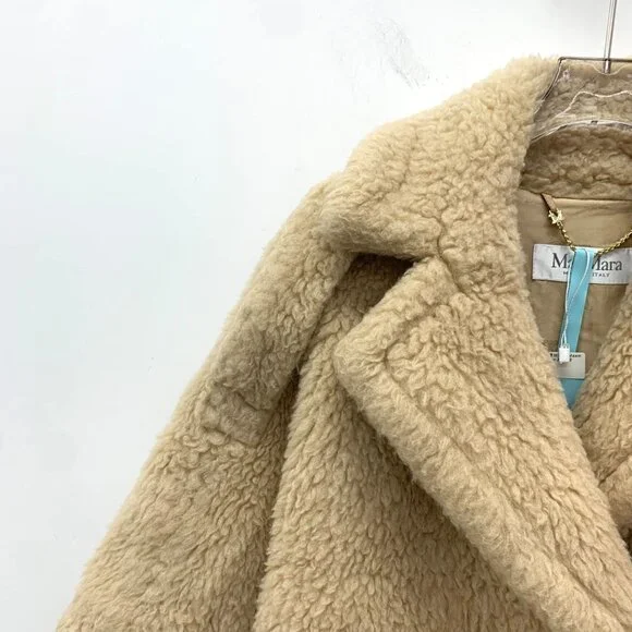 MaxMara Adesso Series Camel Hair Double-Opening Collar Cape Cloak